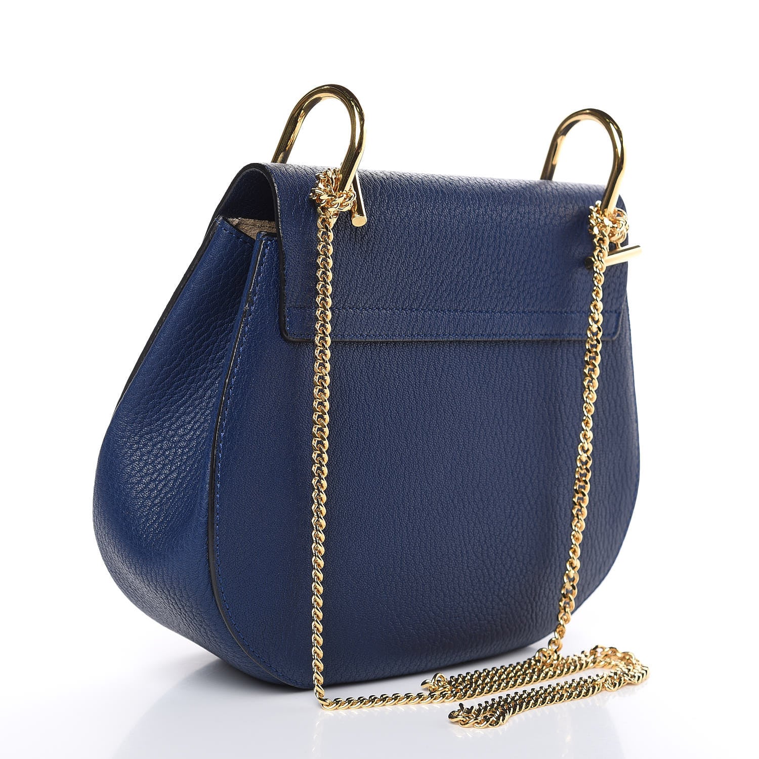 Chloe Grained Lambskin Drew Shoulder Bag Royal Navy 3 of 8
