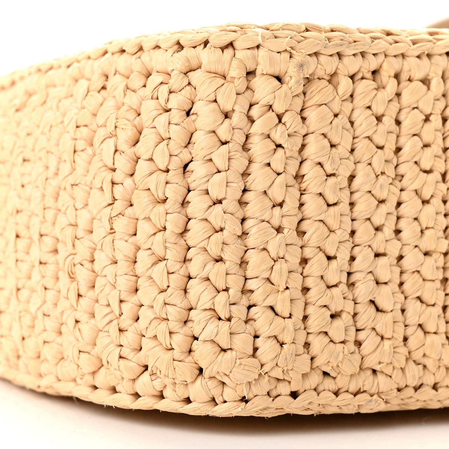Prada Yarn Raffia Effect Crochet Re-Edition 2005 Shoulder Bag Naturale 10 of 11