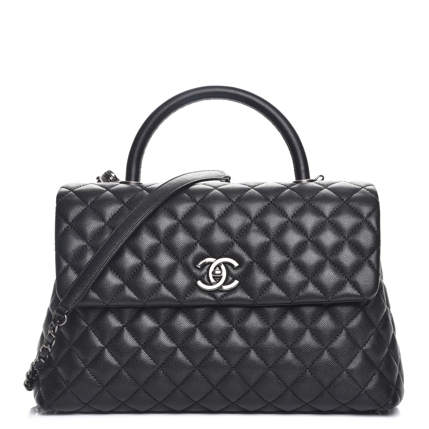 Chanel Caviar Quilted Large Coco Handle Flap Black 1 of 9