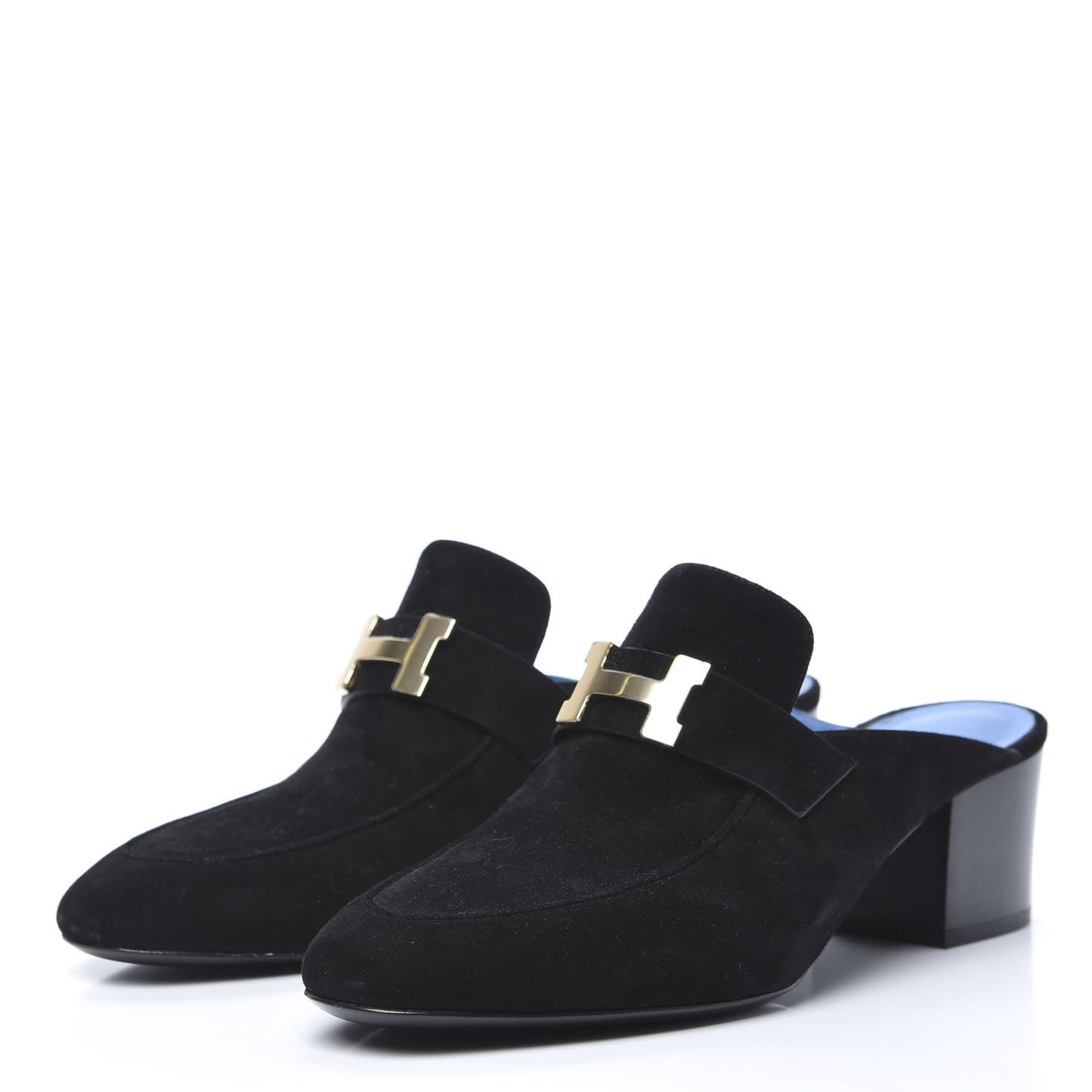 Suede Goatskin Paradis Mule 38.5 Black