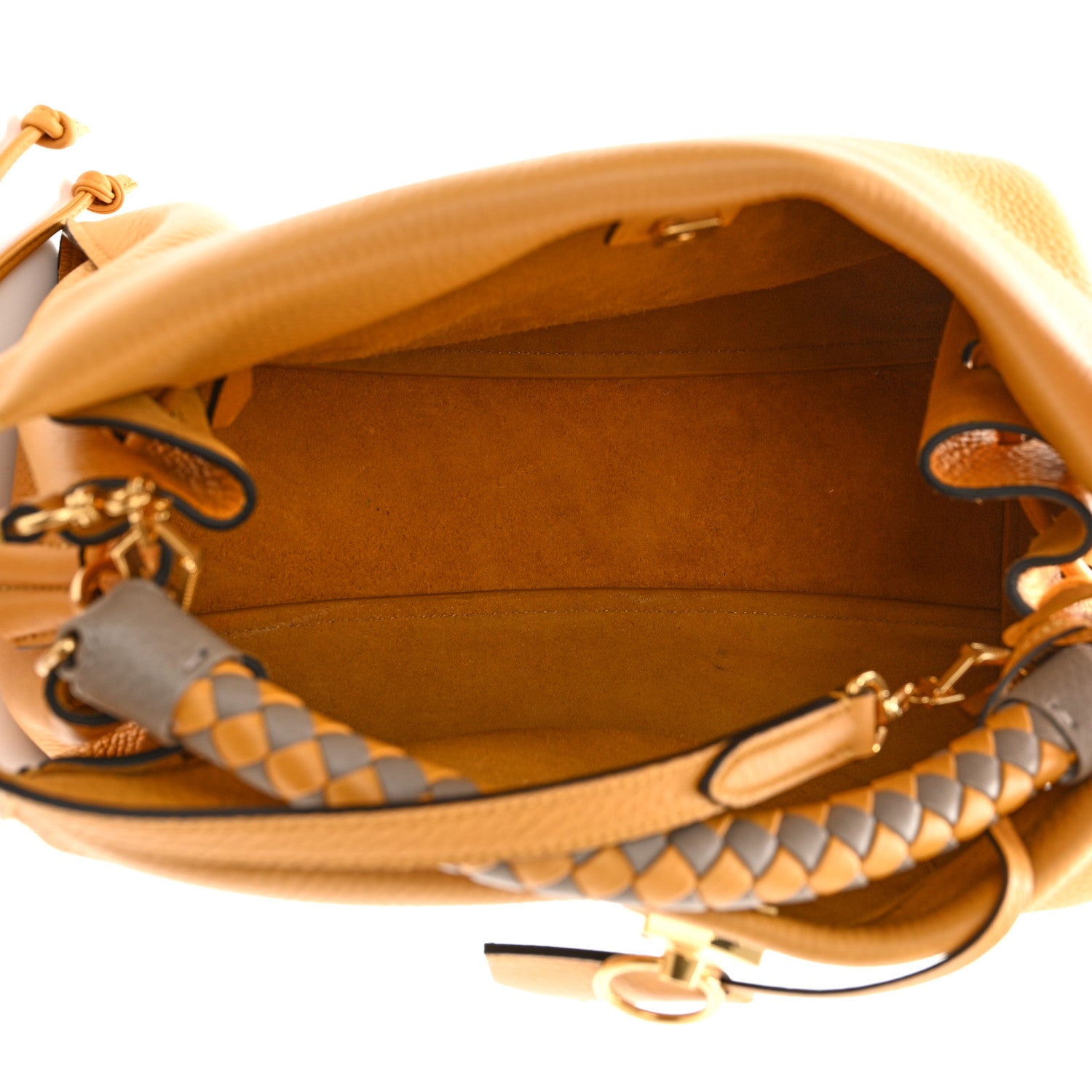 Mulberry Heavy Grain Iris Tote Deep Amber 4 of 8