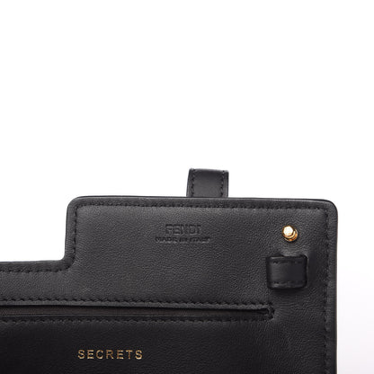 Fendi Vitello Grace Matte Two Pocket Mini Crossbody Black 6 of 9