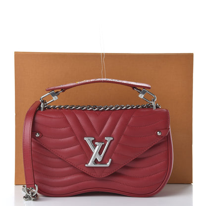 Louis Vuitton Calfskin New Wave Chain MM Ecarlate 10 of 10