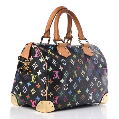 Louis Vuitton Monogram Multicolor Speedy 30 Black 3 of 15