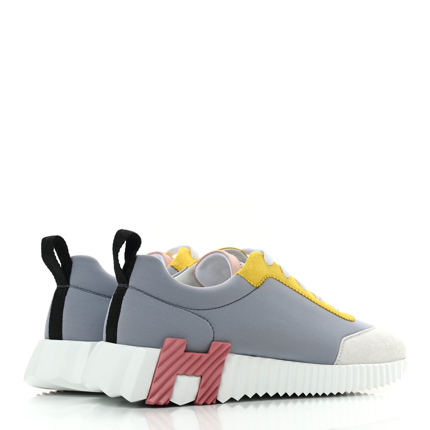 Technical Canvas Suede Goatskin Bouncing Sneakers 38.5 Gris Multicolor