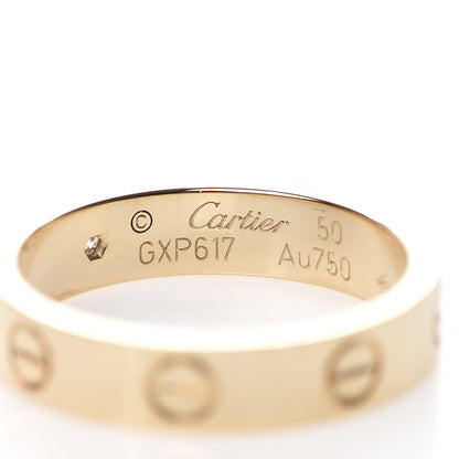 Cartier 18K Yellow Gold Diamond 4mm LOVE Wedding Band Ring 50 5.25 4 of 6