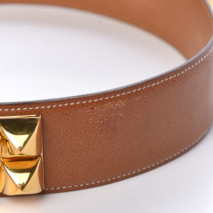 Hermes Courchevel Collier De Chien CDC Belt 65 Gold 9 of 9
