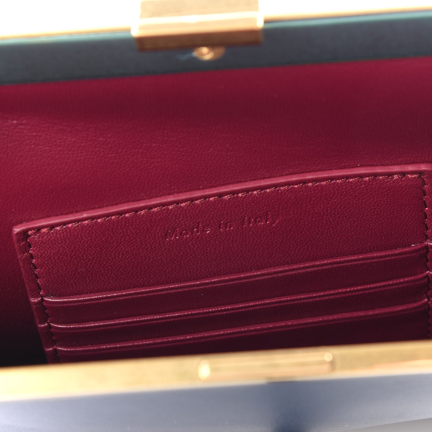 Smooth Calfskin Mini Clasp Bag Navy