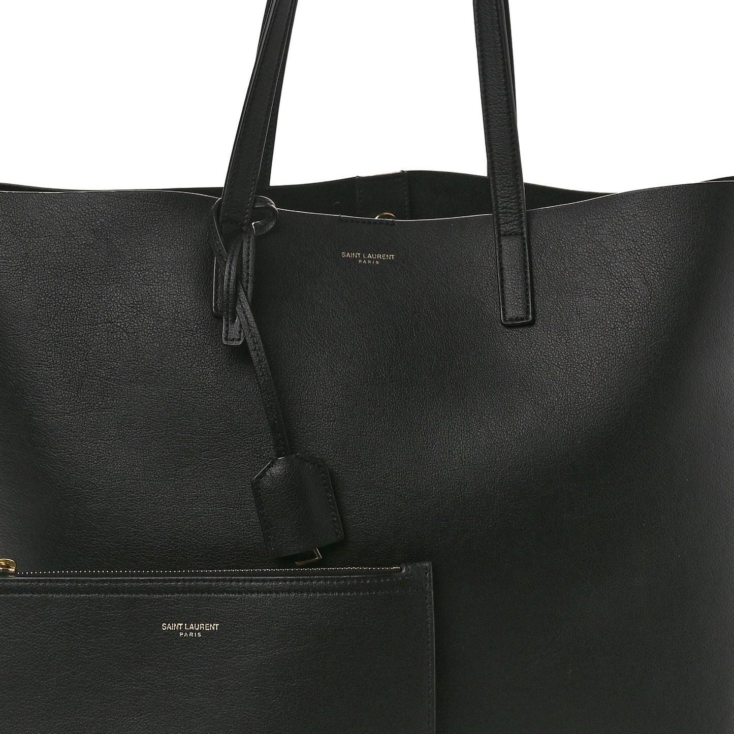 Calfskin Large Shopping Tote Black