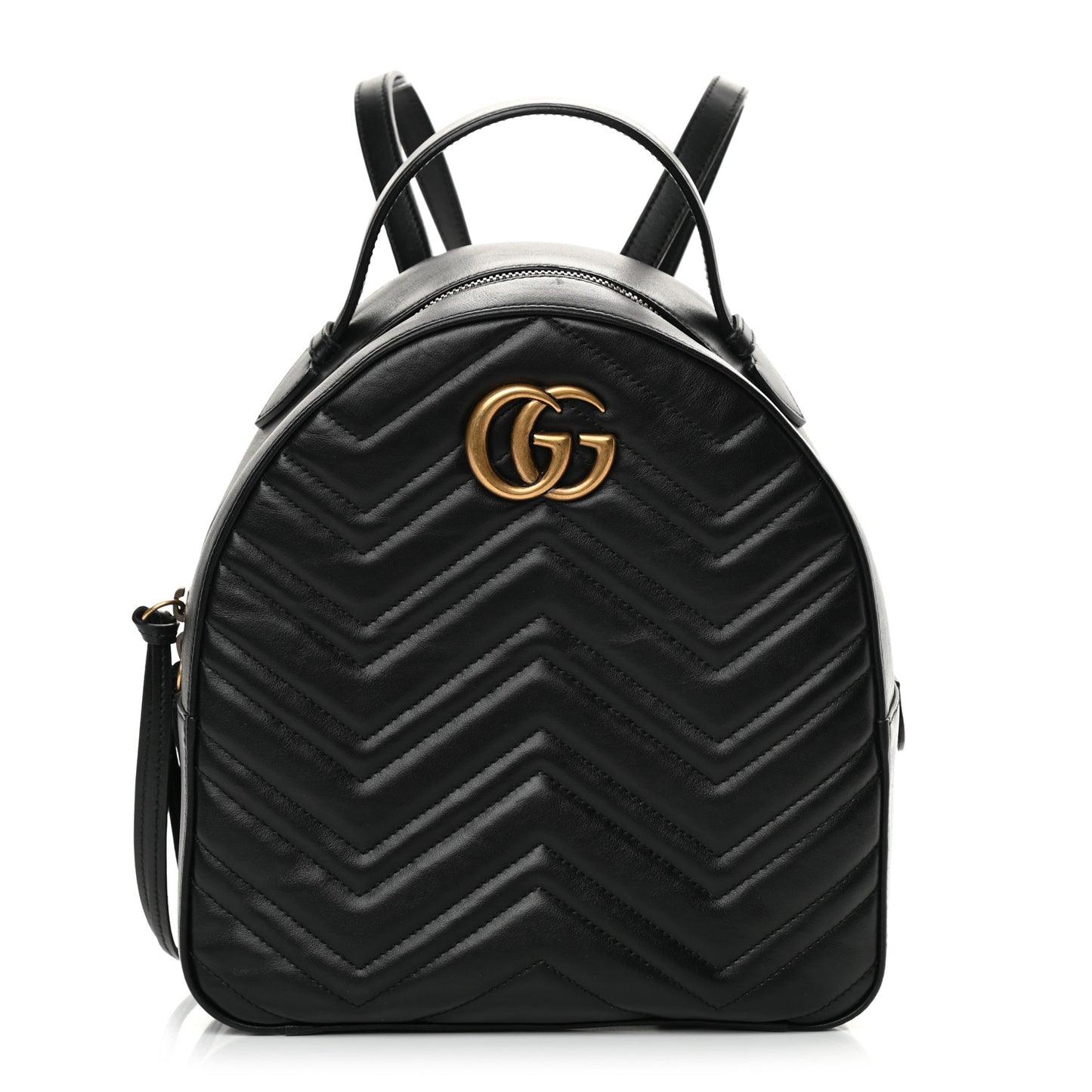 Calfskin Matelasse GG Marmont Dome Backpack Black