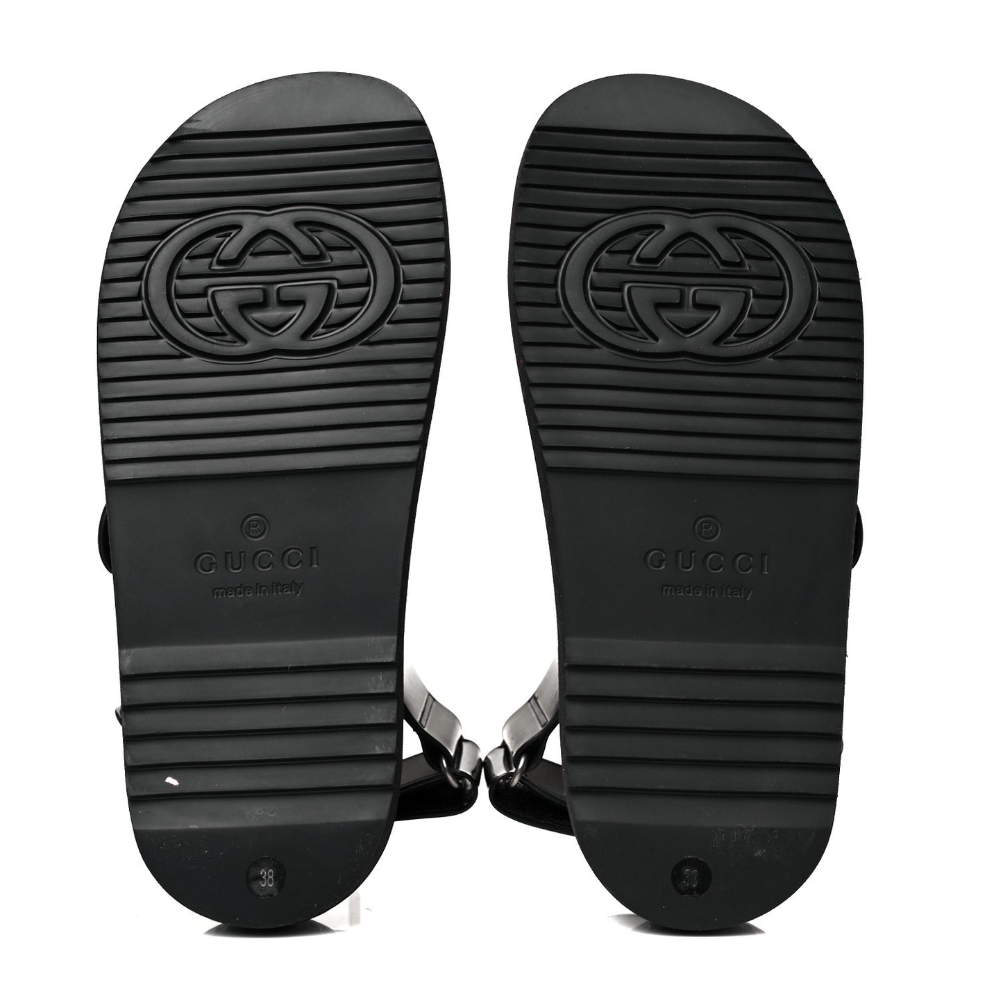Rubber Mini Double G Womens Isla Dad Sandals 38 Black