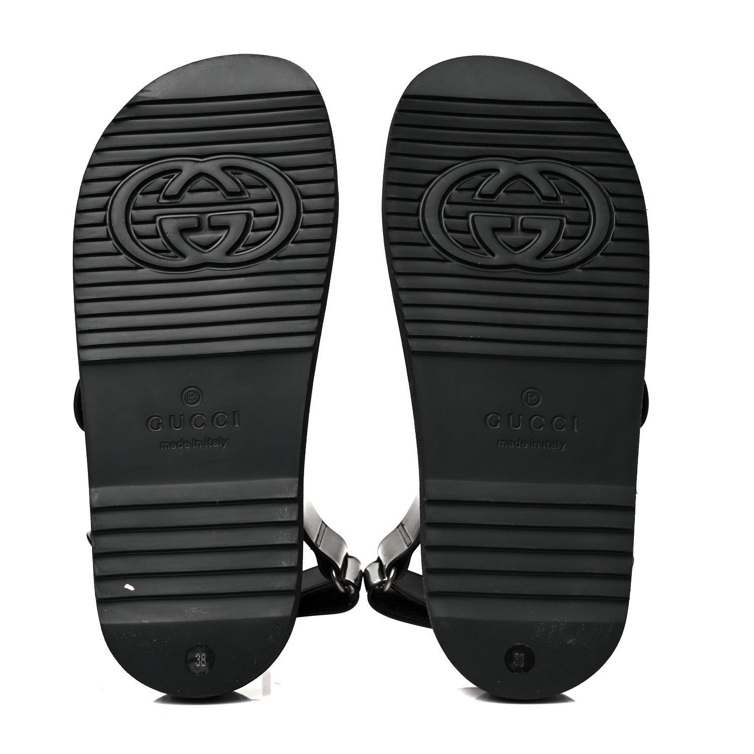 Gucci Rubber Mini Double G Womens Isla Dad Sandals 38 Black 5 of 7