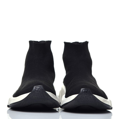 Balenciaga Neoprene Knit Womens Speed Sneakers 37 Black White 2 of 7