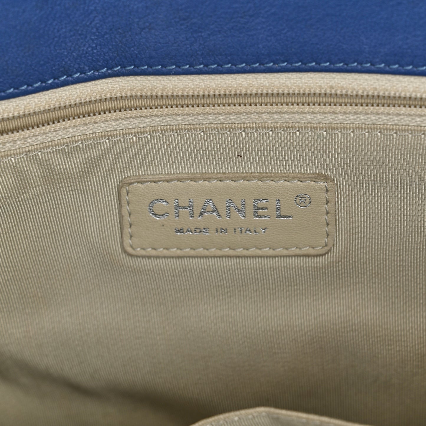 Washed Lambskin Quilted Chain Around Maxi Flap Light Blue