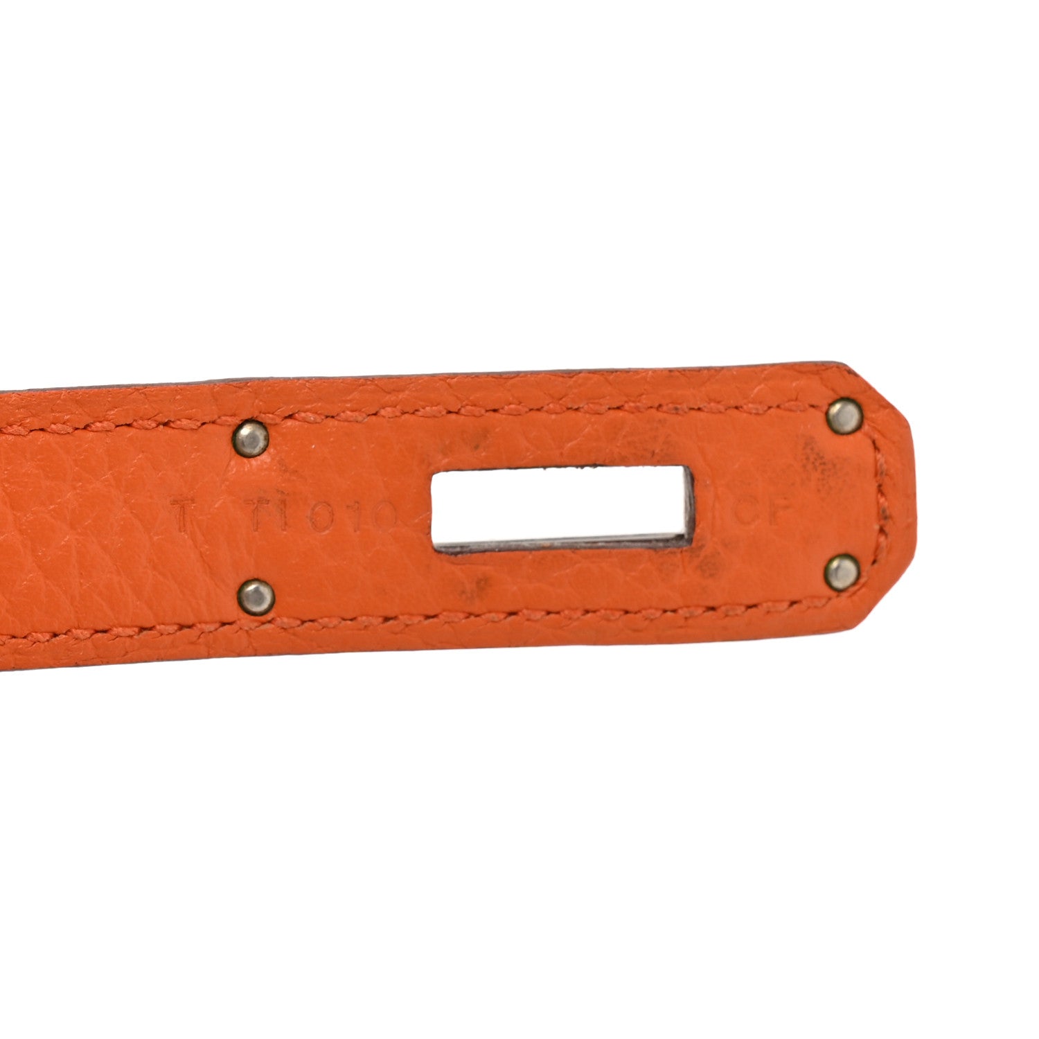 Hermes Taurillon Clemence Kelly Retourne 28 Orange 6 of 10