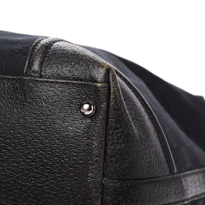 Gucci Monogram Web Large Treasure Boston Tote Black 14 of 25