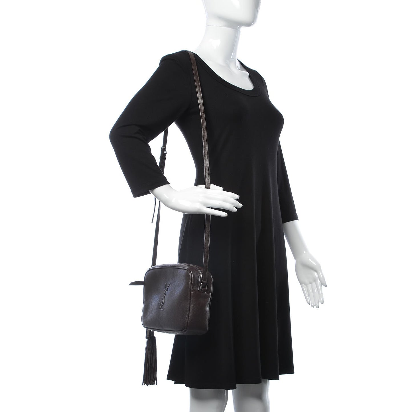 Lambskin Monogram Small Lou Camera Bag Black Tulipe
