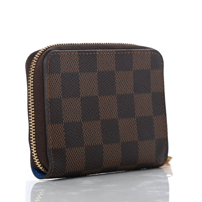 Louis Vuitton Damier Ebene 2019 Christmas Animation Zippy Coin Purse Blue 3 of 8