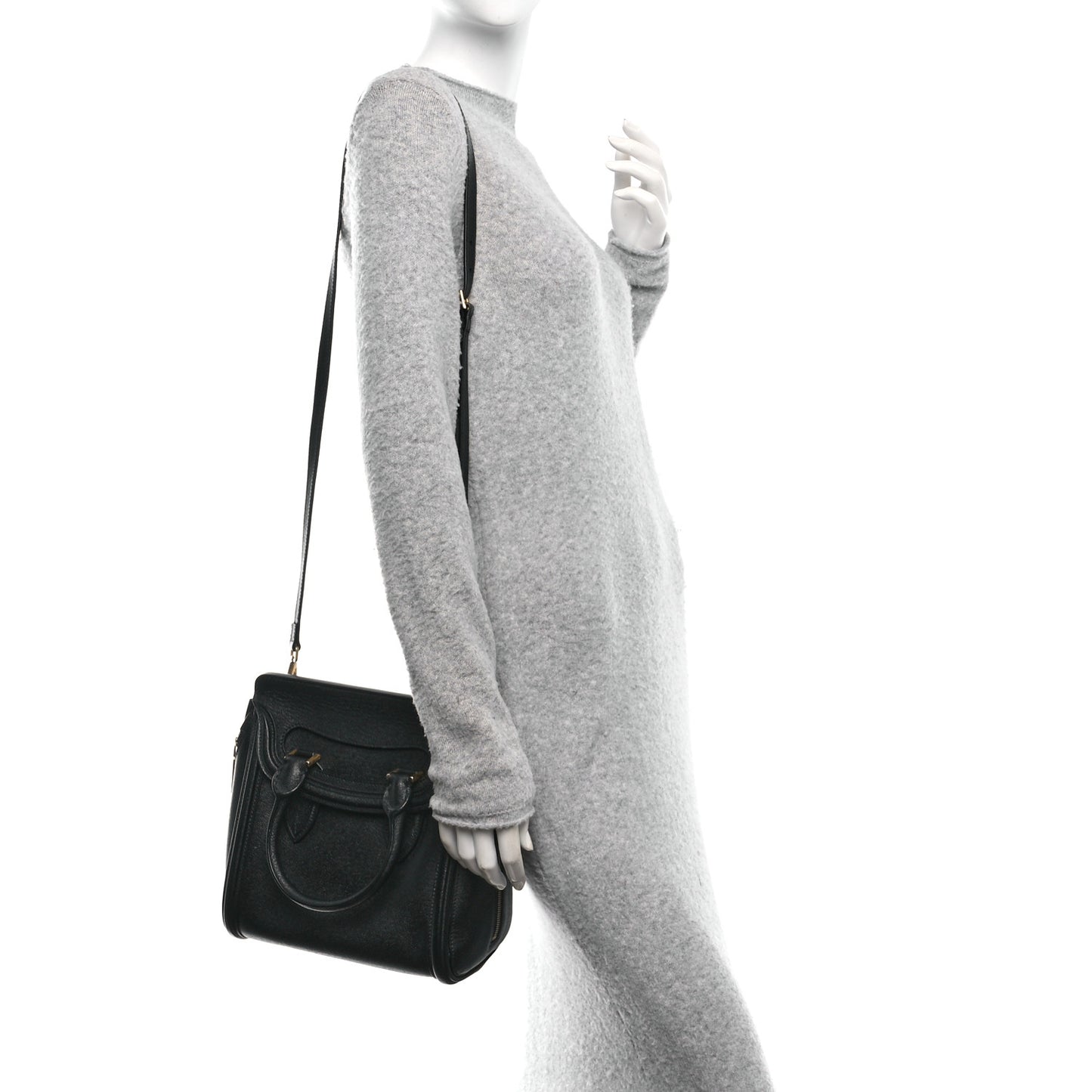 Grained Calfskin Large Heroine Black