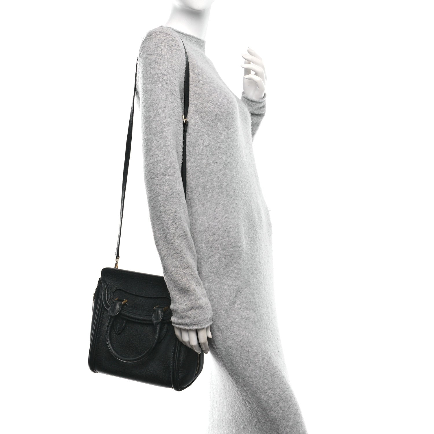 Alexander McQueen Grained Calfskin Large Heroine Black 2 of 9