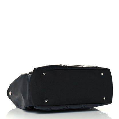 Chanel Coated Canvas Quilted Large Paris Biarritz Tote Black 4 of 10