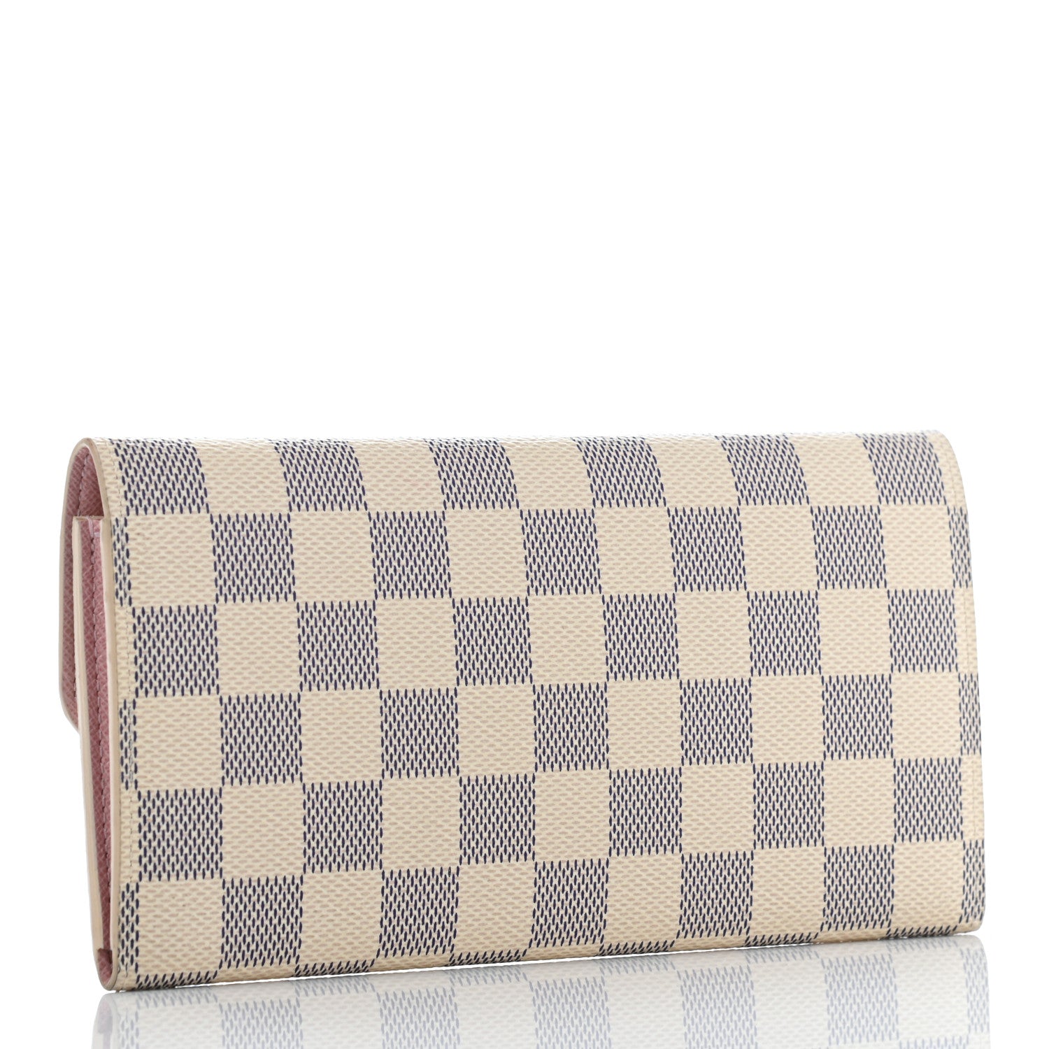 Louis Vuitton Damier Azur Emilie Wallet Rose Ballerine 3 of 8