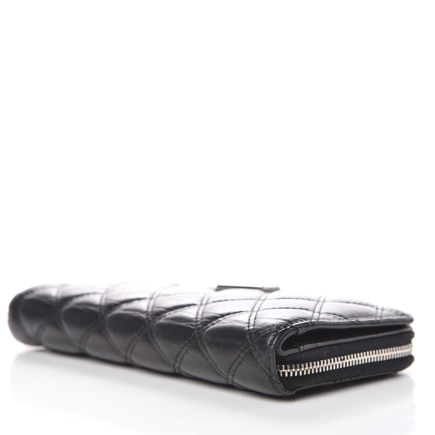 Chanel Aged Calfskin Quilted Paris New York PNY Wallet Black 4 of 11