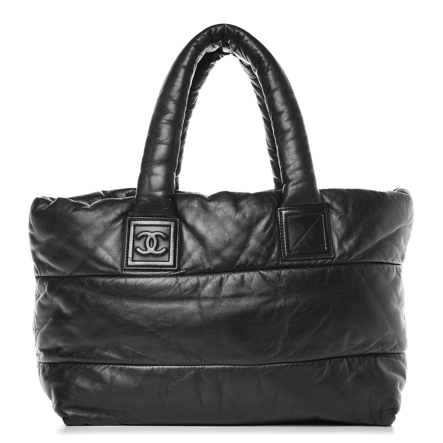 Chanel Lambskin Quilted Medium Coco Cocoon Reversible Tote Black 1 of 10