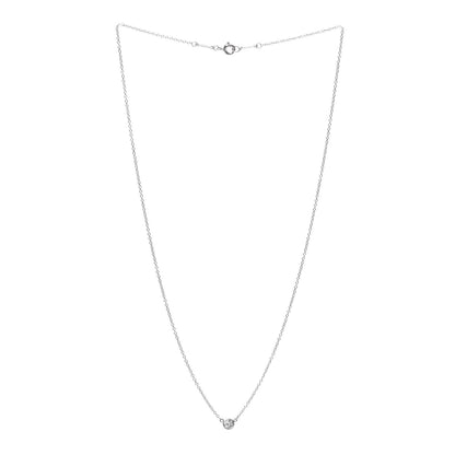 Tiffany Platinum Diamond .17ct Elsa Peretti Diamonds by the Yard Pendant Necklace 3 of 7