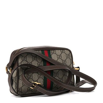 Gucci GG Supreme Monogram Web Mini Ophidia Shoulder Bag Brown 3 of 12