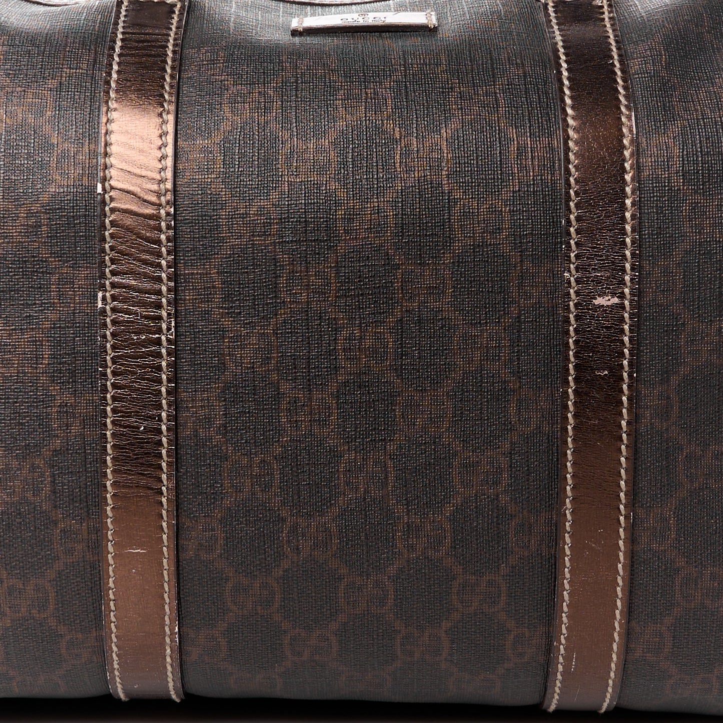 GG Supreme Monogram Medium Joy Boston Dark Brown Bronze