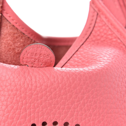 Hermes Taurillon Clemence Amazone Evelyne TPM Rose Azalee Rouge Pivoine 7 of 10