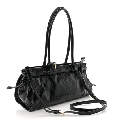 Prada Shiny Nappa Medium Shoulder Bag Black 3 of 10