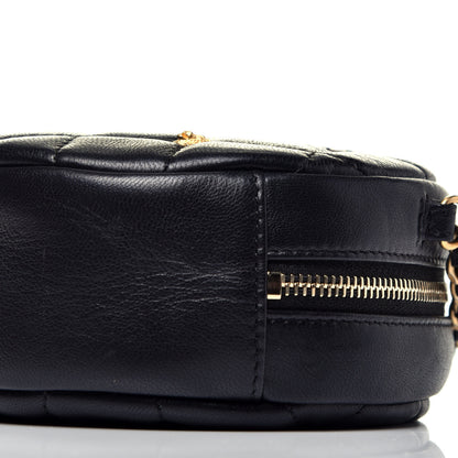 Chanel Lambskin Quilted Studded Round Clutch With Chain Black 9 of 9