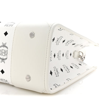 MCM Visetos Large Munchen Tote White 10 of 10
