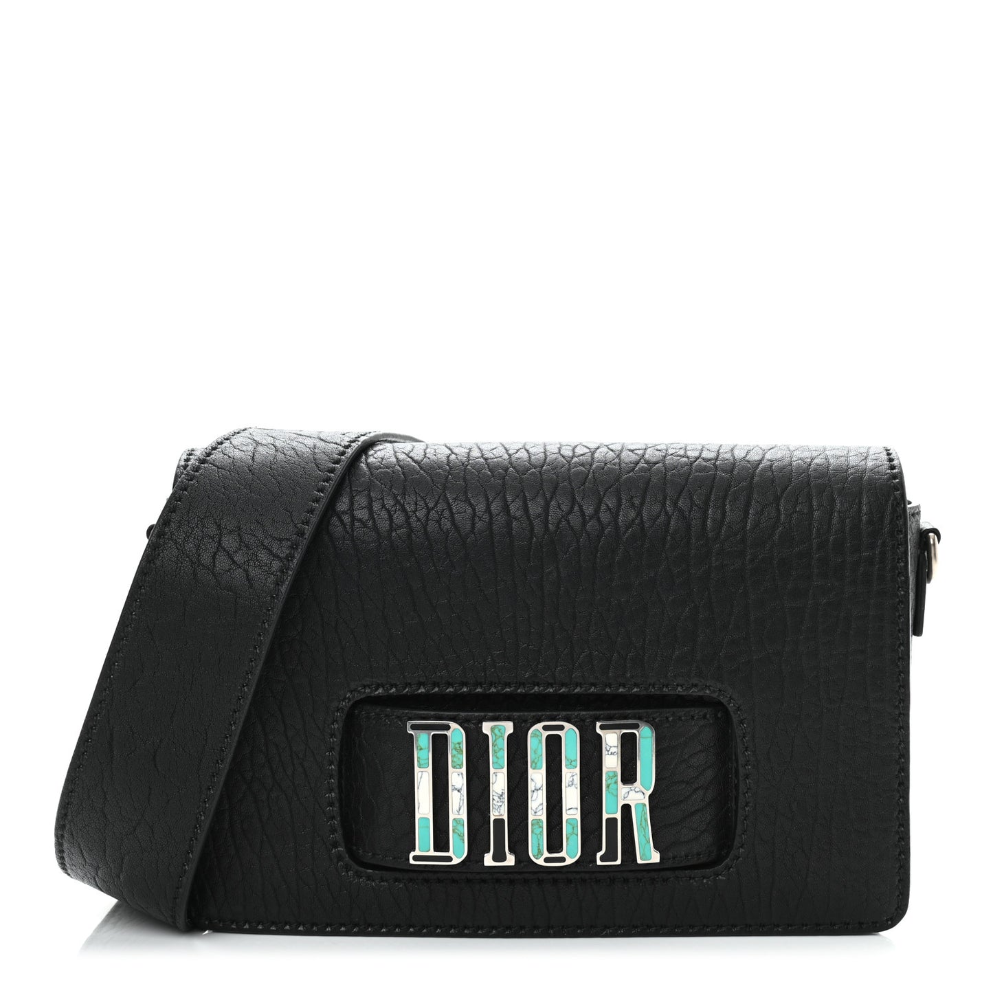 Canyon Grained Lambskin Dio(r)evolution Flap Bag Black