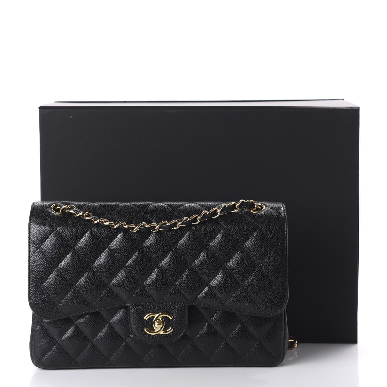 Chanel Caviar Quilted Jumbo Double Flap Black 13 of 13