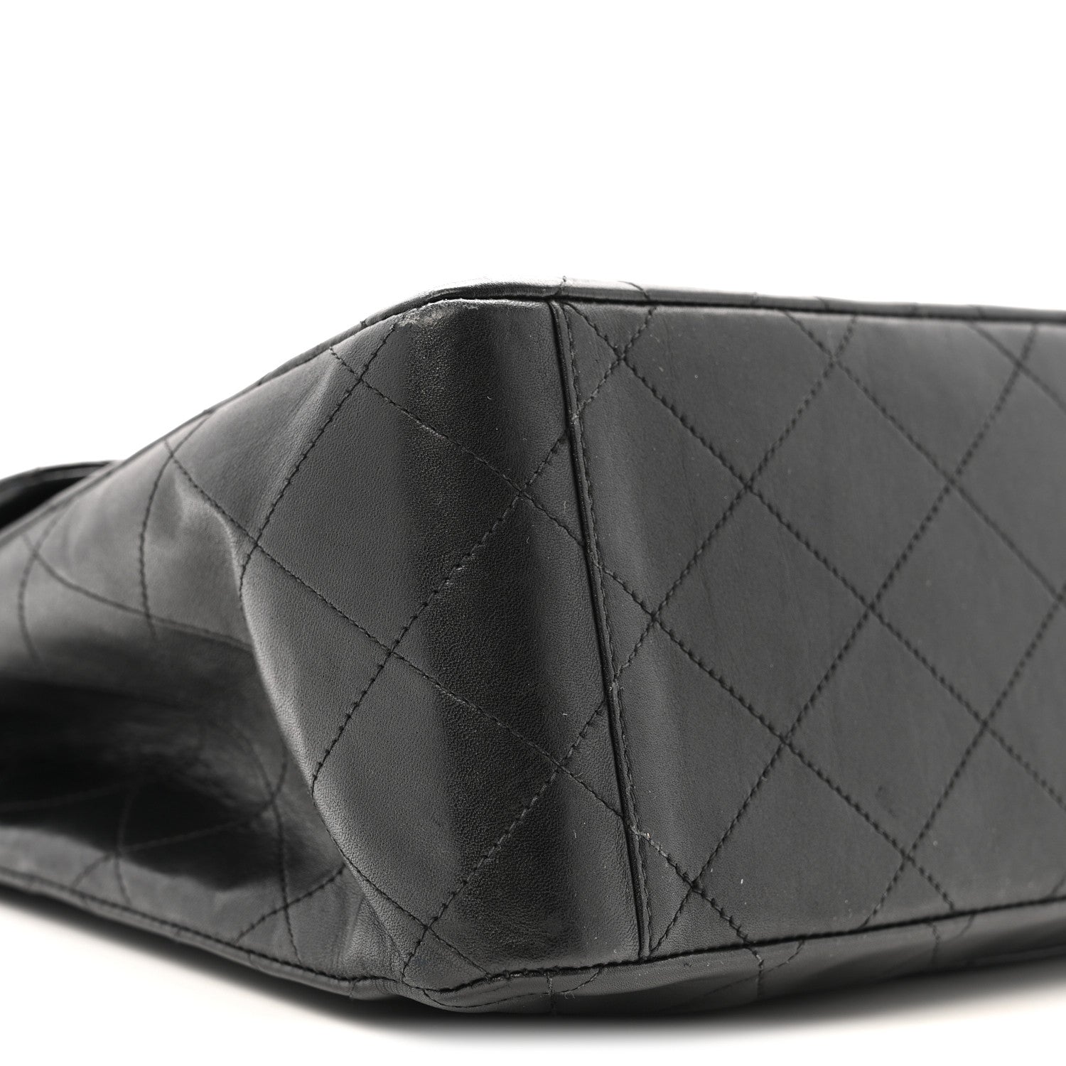 Chanel Lambskin Quilted XL Jumbo Single Flap Black 10 of 17