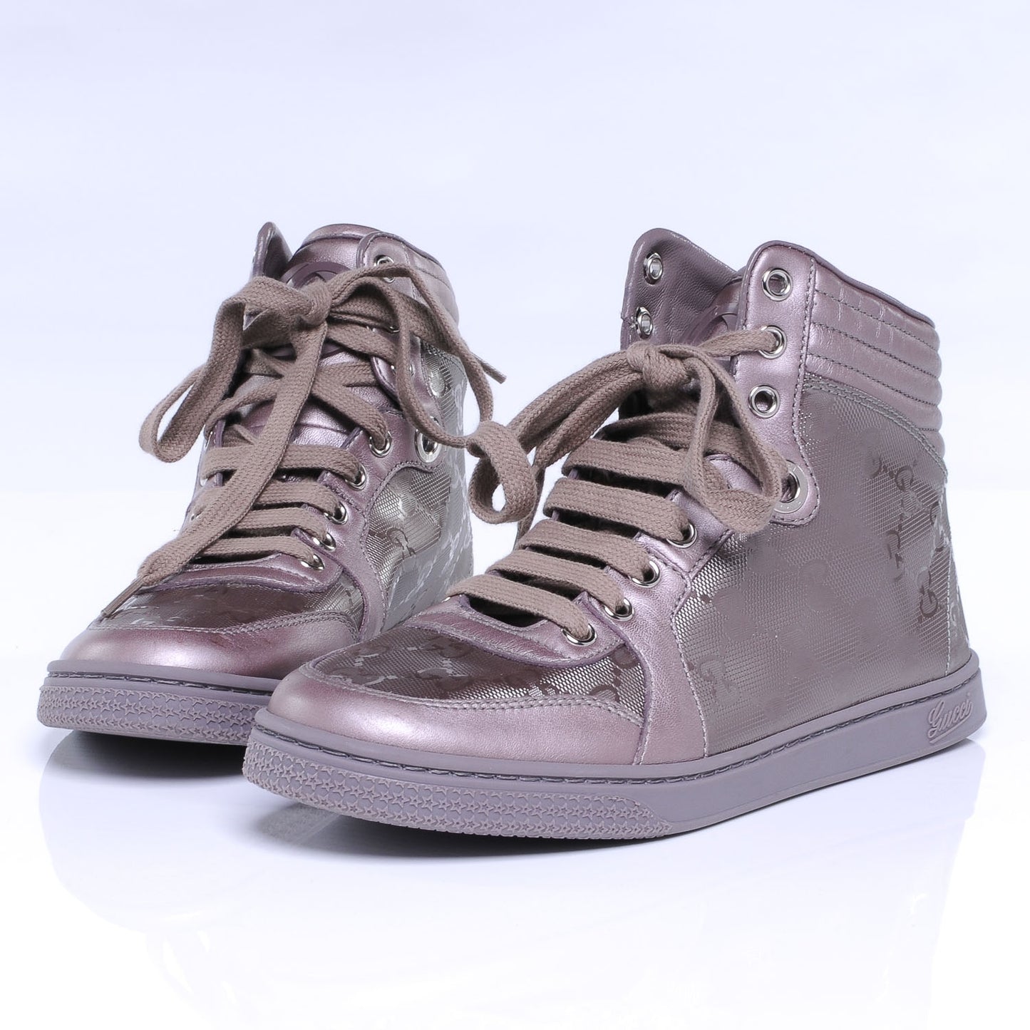Imprime Monogram Coda High Top Sneakers 36.5 Mauve