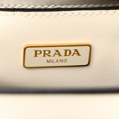 Prada Saffiano Soft Calfskin Mini Zippered Tote Bianco 5 of 9