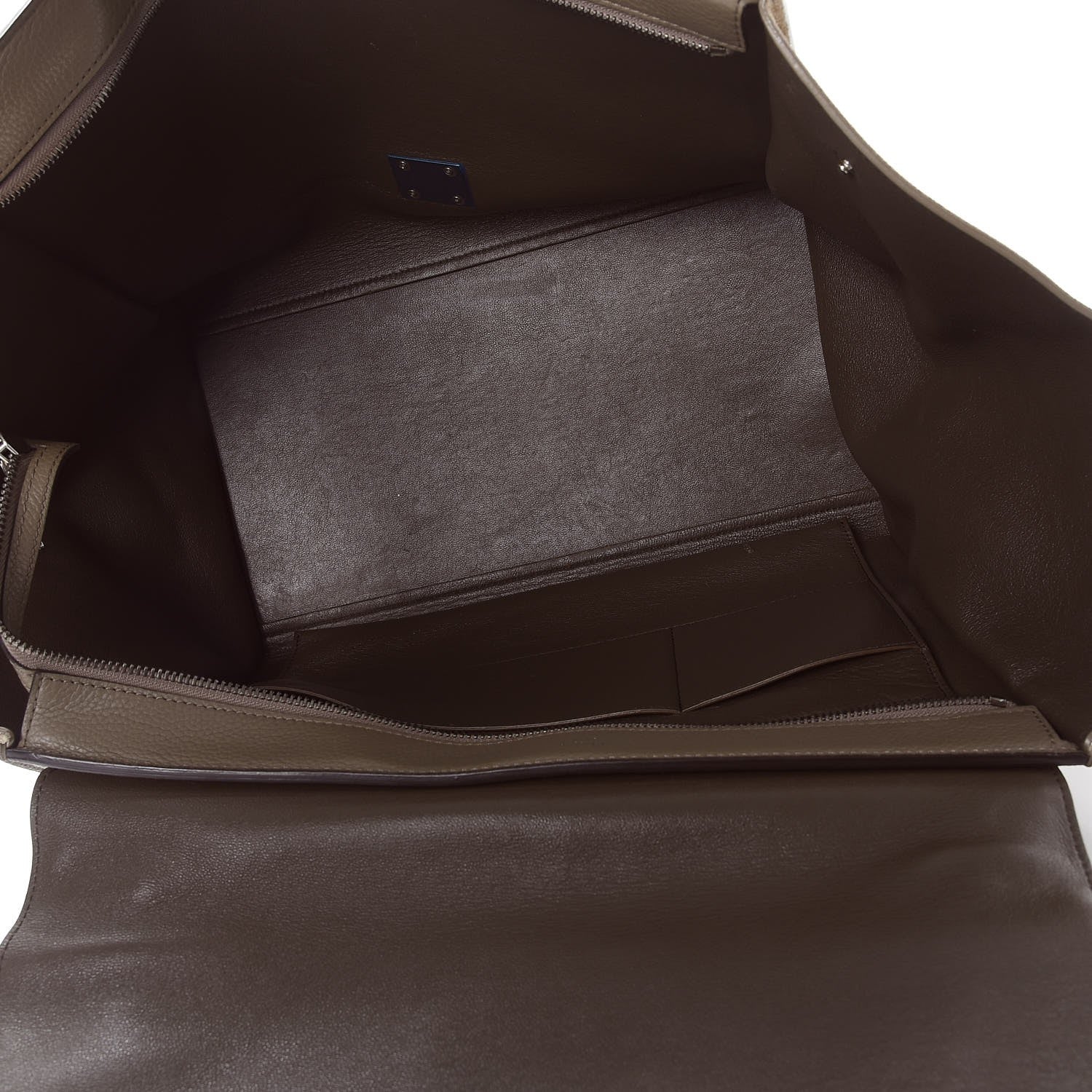 Celine Drummed Calfskin Suede Large Trapeze Souris 5 of 10