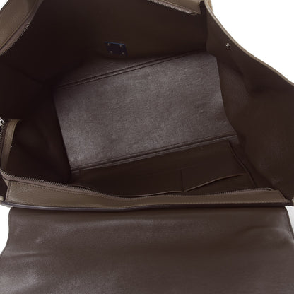 Celine Drummed Calfskin Suede Large Trapeze Souris 5 of 10