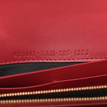 Fendi Vitello Cruise F is Fendi Bi-Color FF 1974 Embossed Continental Envelope Wallet On Chain Maya Black Fragola 7 of 10