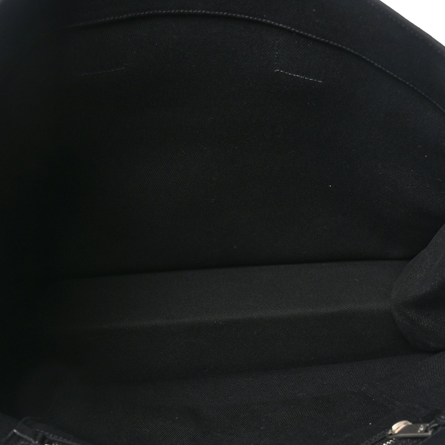 Linen Calfskin Rive Gauche Tote Black