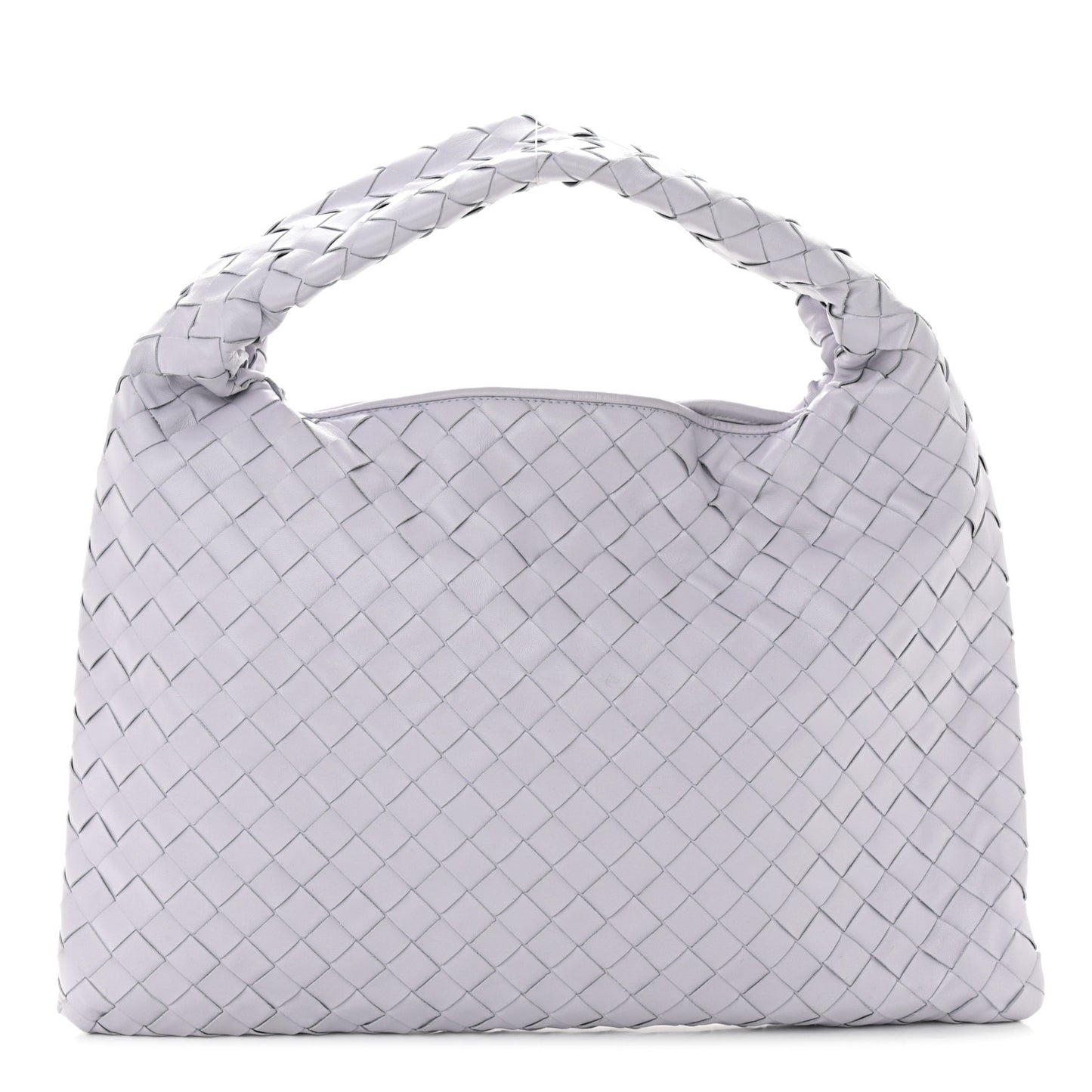 Calfskin Intrecciato Small Hop Oyster Lilac