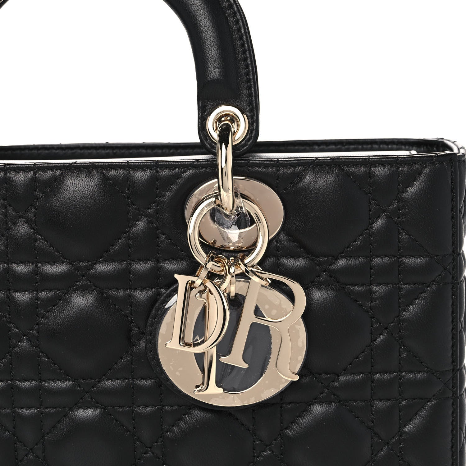 Christian Dior Lambskin Cannage Lady D-Joy Black 8 of 11