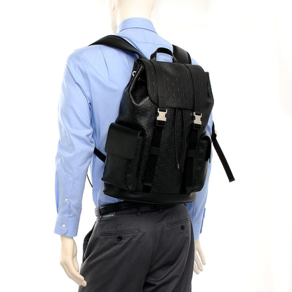 Gucci Guccissima Signature Double Buckle Backpack Black 2 of 7