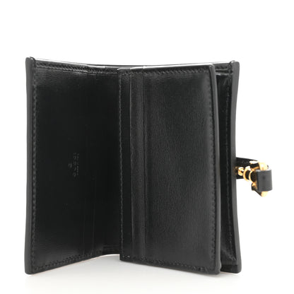 Gucci Calfskin Bi-Color Jackie 1961 Card Case Mystic White Black 5 of 7