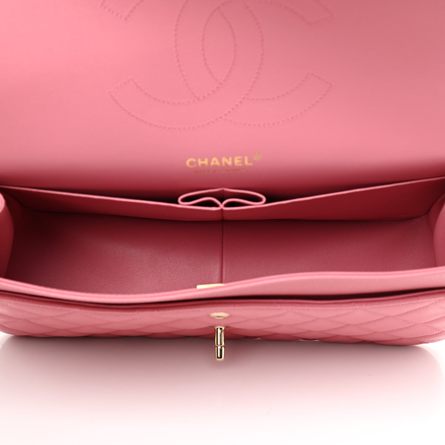 Chanel Caviar Quilted Jumbo Double Flap Dark Pink 4 of 8