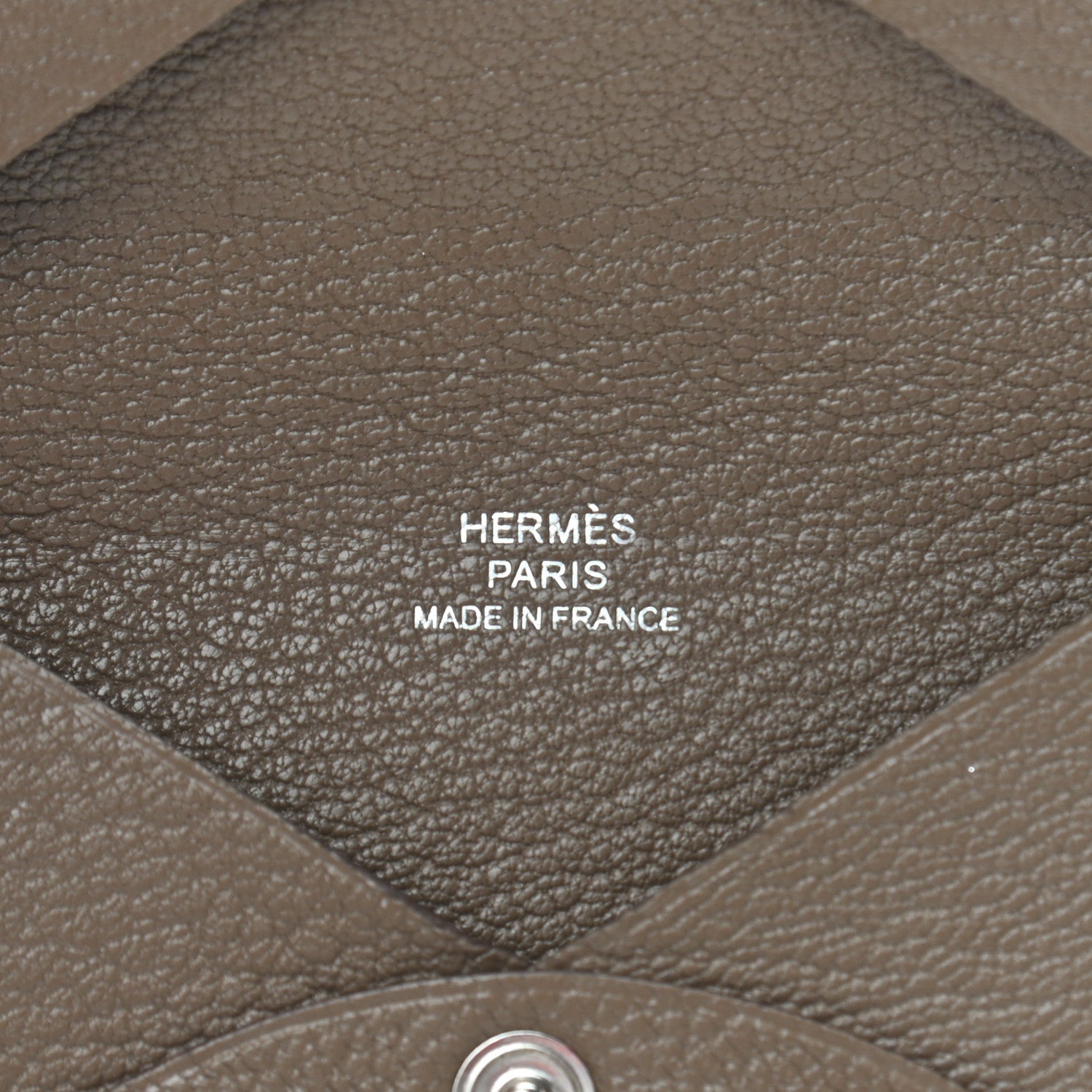 Hermes Chevre Mysore Calvi Card Case Etoupe 6 of 6